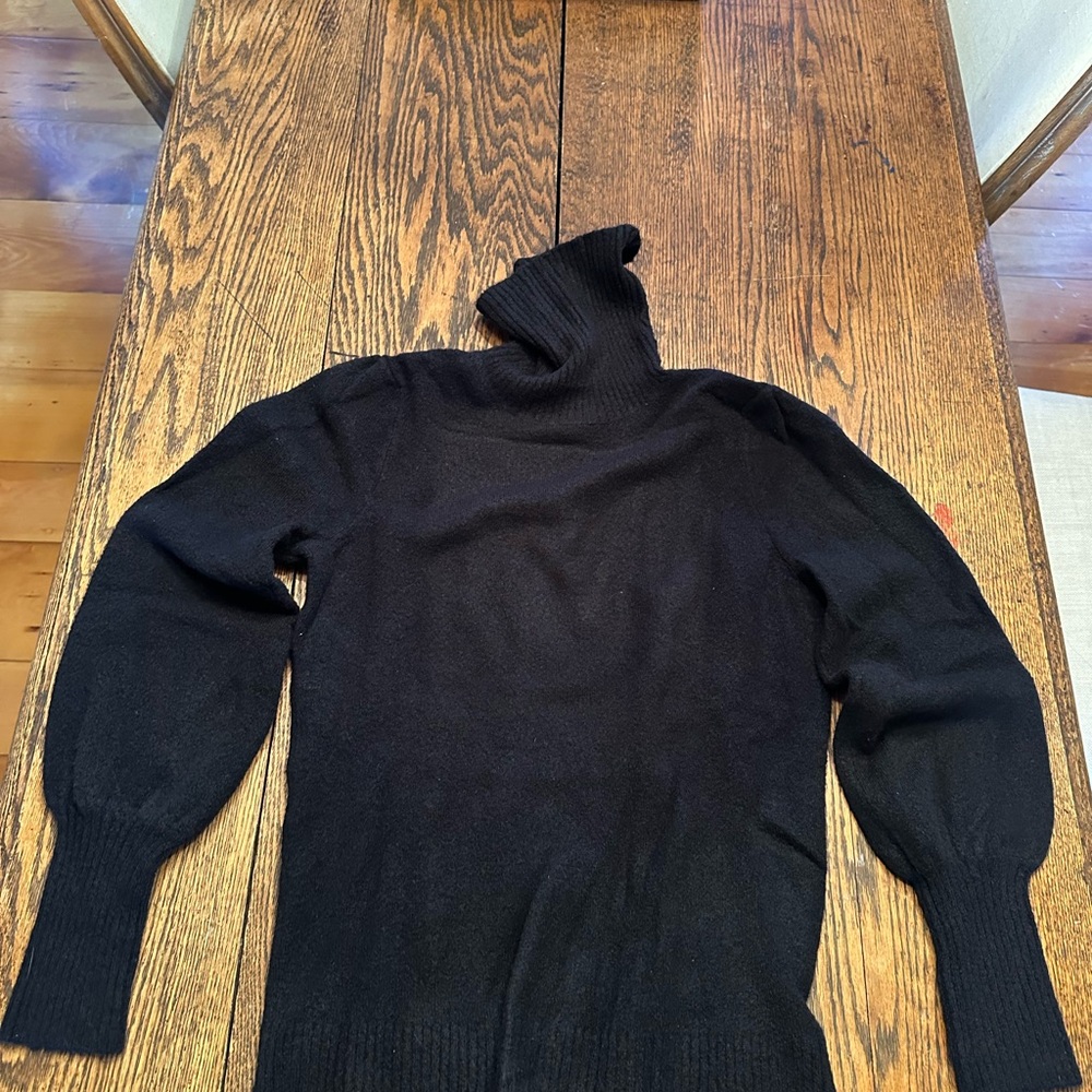J. Crew Classic Black Turtleneck Sweater